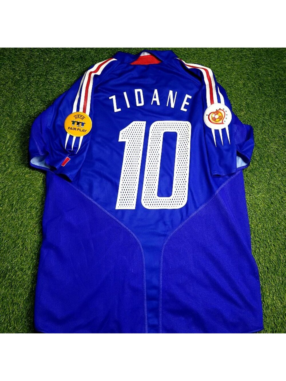 Zidane France 2004 EURO CUP PLAYER ISSUE Soccer Jersey L SKU# 600397